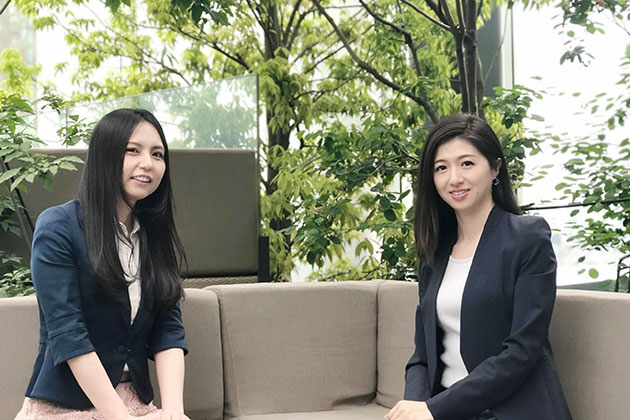 （右）日本ロジスティクスファンド投資法人：三井物産ロジスティクス・パートナーズ　財務企画部　マネージャー　金子智衣／（左）コンフォリア・レジデンシャル投資法人：東急不動産リート・マネジメント　コンフォリア運用本部運用戦略部　マネージャー　宮脇陽