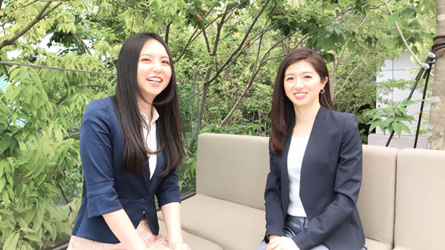 （右）日本ロジスティクスファンド投資法人：三井物産ロジスティクス・パートナーズ　財務企画部　マネージャー　金子智衣／（左）コンフォリア・レジデンシャル投資法人：東急不動産リート・マネジメント　コンフォリア運用本部運用戦略部　マネージャー　宮脇陽