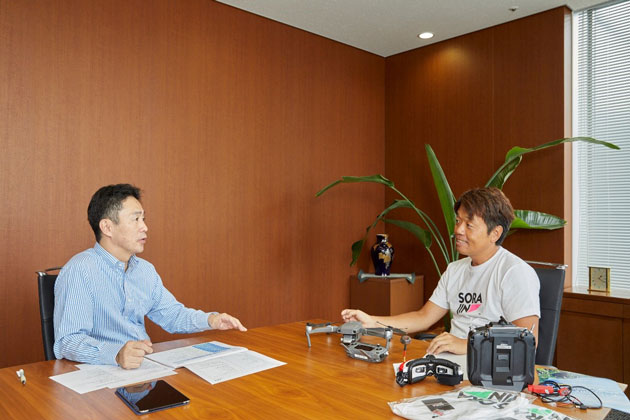 GAR山崎氏とPT+松下の対談風景